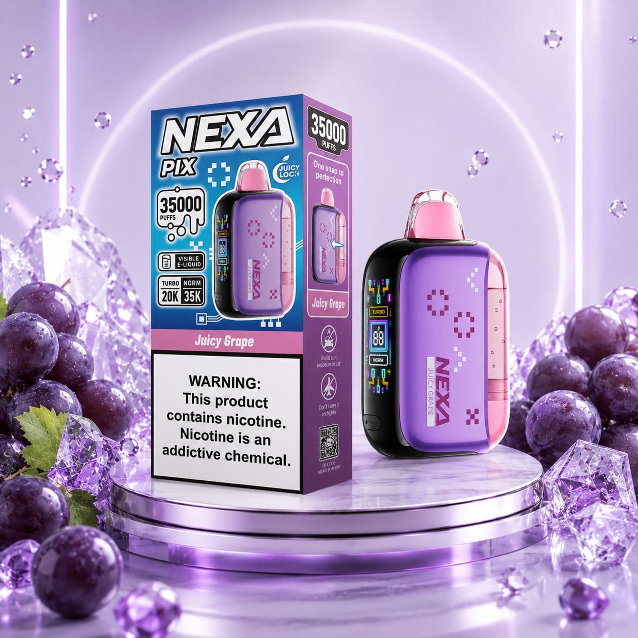 پاد یکبارمصرف 35000 پاف نکسا پیکس نیکوتین 50 انگور | NEXA PIX 35K