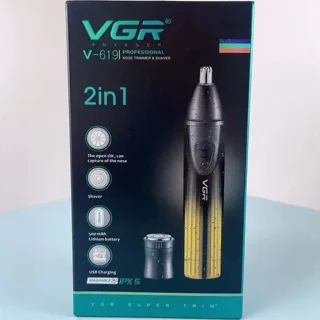 فموزن گوش و بینی وی جی آر مدل V619 با تکنولوژی برش مستقیم و ضد آب(MK)