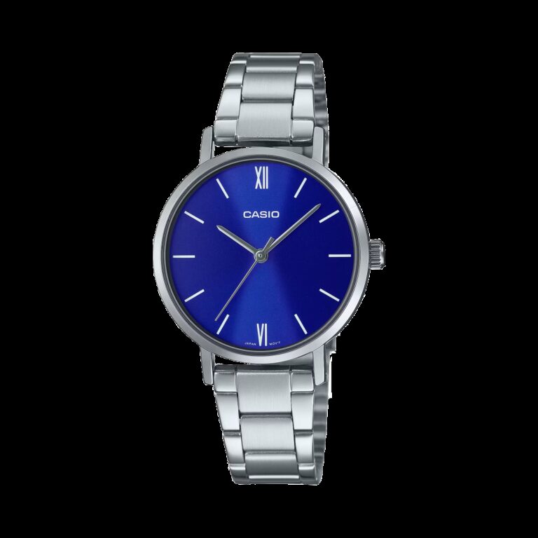 ساعت مچی زنانه کاسیو CASIO LTP-VT02D-2A صفحه آبی بند استیل