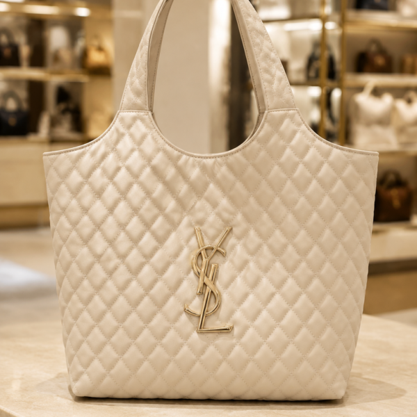 کیف YSL کرم زنانه سایز بزرگ