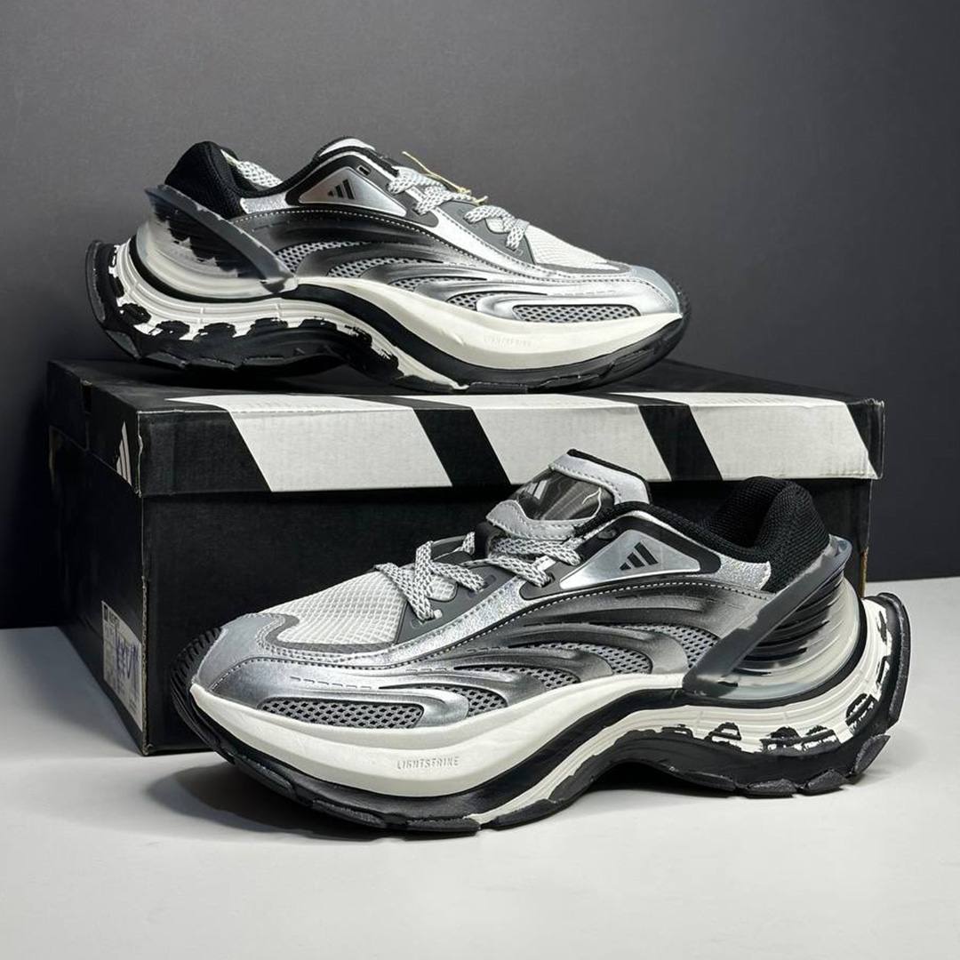 کفش کتونی آدیداس ایکس ال جی متاویو نقرهای مشکی سفید adidas XLG Metawave Silver Black White KI0576