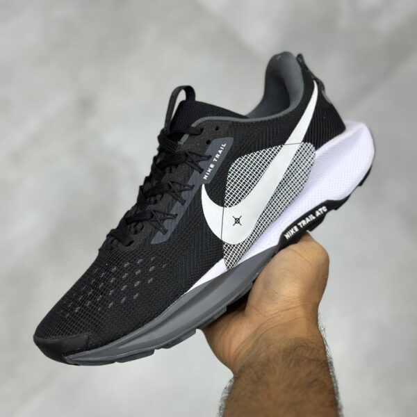 نایک ریکت پگاسوس تریل ۵ مشکی سفید طوسی Nike React Pegasus Trail 5