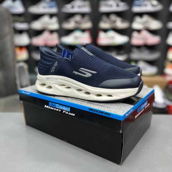کفش کتونی مردانه کتونی اسکیچرز مسترکوالیتی سرمه ای Skechers Slip Ins 