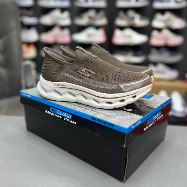 کفش کتونی مردانه کتونی اسکیچرز مسترکوالیتی قهوه ای Skechers Slip Ins 