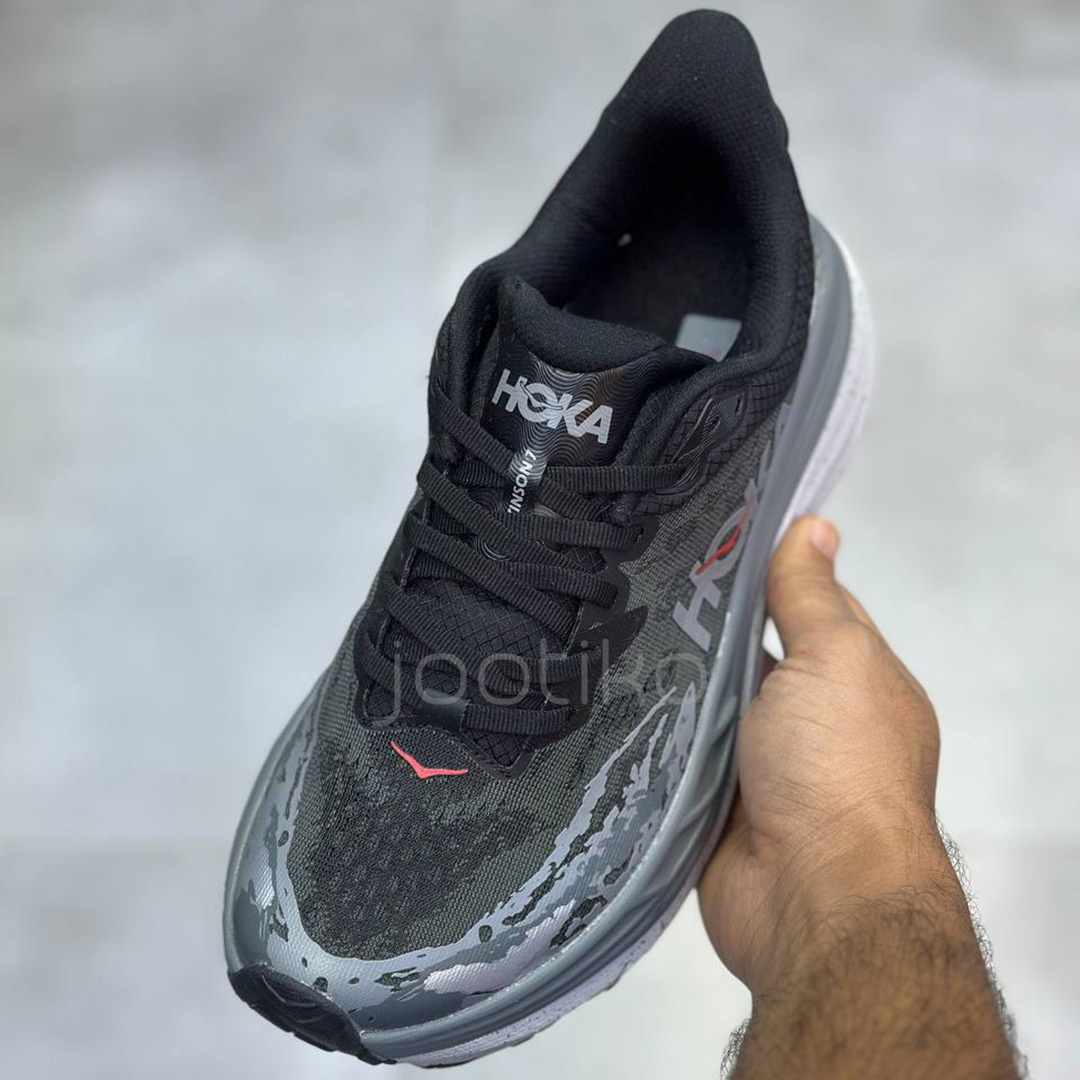 هوکا استینسون 7 مشکی خاکستری Hoka Stinson 7 Black Outer Orbit - Image 2