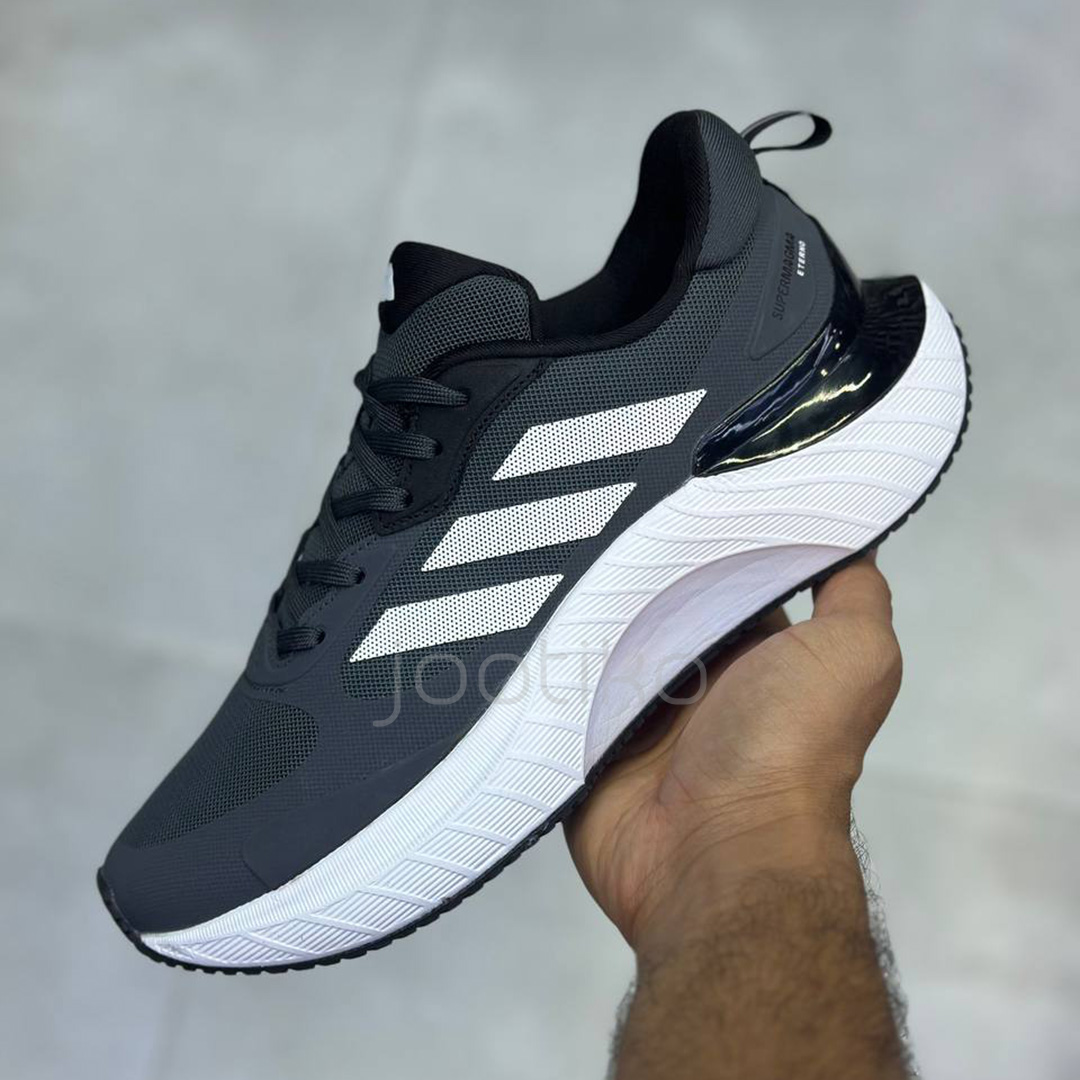 کفش کتونی آدیداس سوپرماگما اترنو طوسی تیره سفید adidas SuperMagma Eterno Dark Gray White