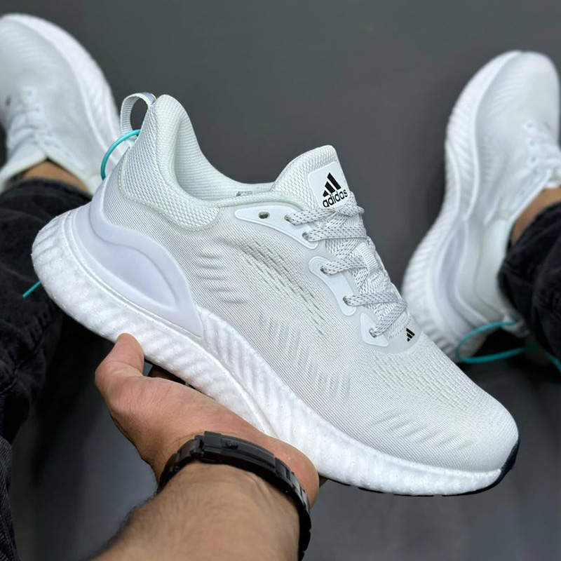 کفش کتونی آدیداس آلفابونس بوست طوسی سفید Adidas Alphabounce Boost - Image 2