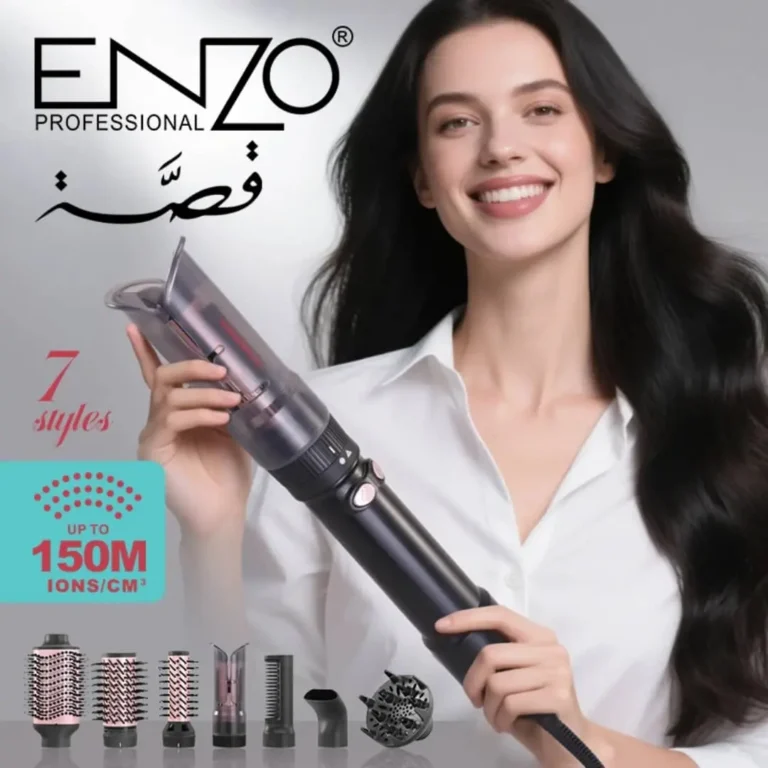 سشوار چرخشی انزو EN-760 طرح دایسون با 7 سری و توان 1500 وات