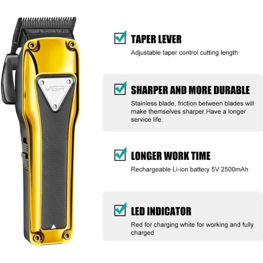 ماشین اصلاح حجم زن مناسب موی سر و صورت وی جی آر VGR V-135 (x) - تصویر 2
