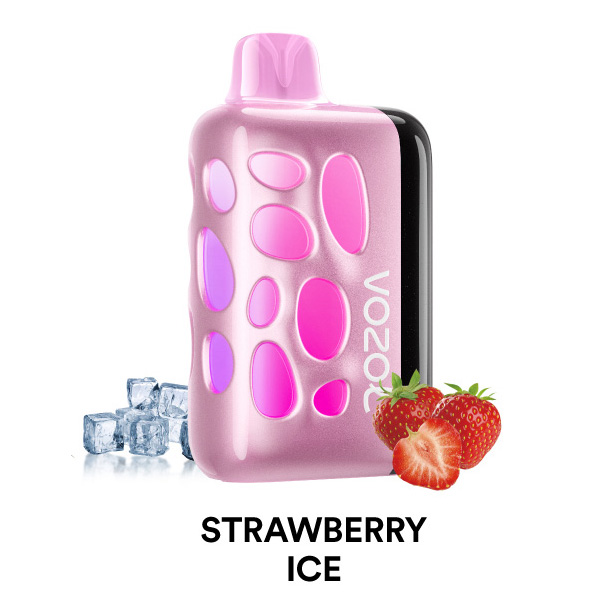 پاد یکبار مصرف ریو ۴۰۰۰۰ پاف کمپانی وزول طعم توت فرنگی یخ | Vozol Rave 40000 Puffs Strawberry Ice