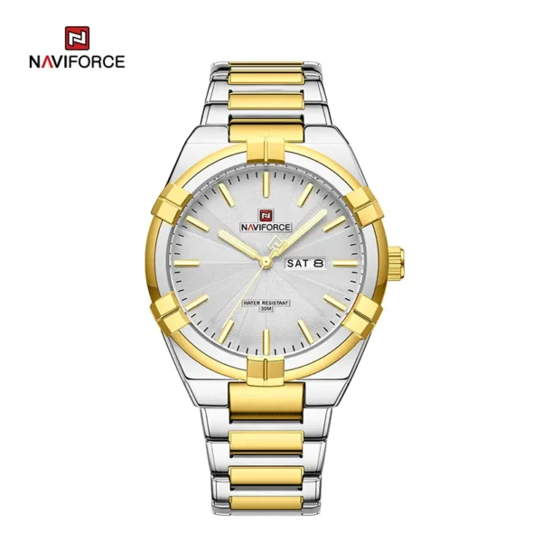 ساعت مردانه نیوی فورس Naviforce NF9218 G/W اورجینال (x)