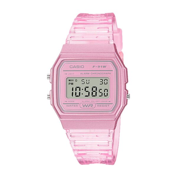 ساعت مچی صورتی کاسیو CASIO F-91WS-4D اورجینال با ضمانت (x)