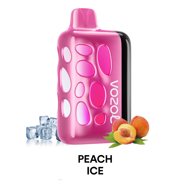 پاد یکبار مصرف ریو ۴۰۰۰۰ پاف کمپانی وزول طعم هلو یخ | Vozol Rave 40000 Puffs Peach Ice