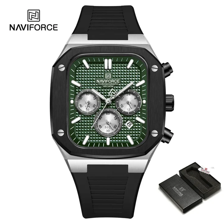 ساعت مچی مردانه نیوی فورس Naviforce NF 8037 S/GN/B اورجینال با ضمانت (x)