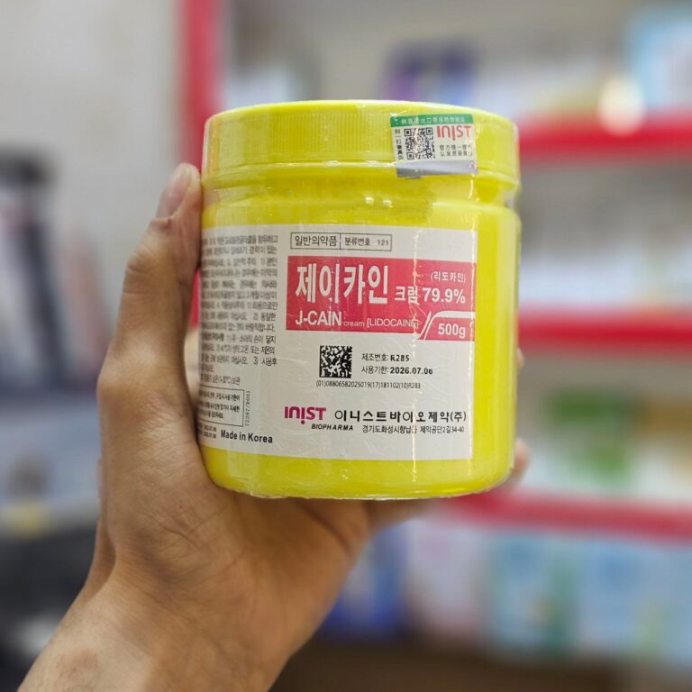 کرم بی حسی جی کین لیدوکائین 79.9% کره ای برند J-CAIN حجم 500 گرم 