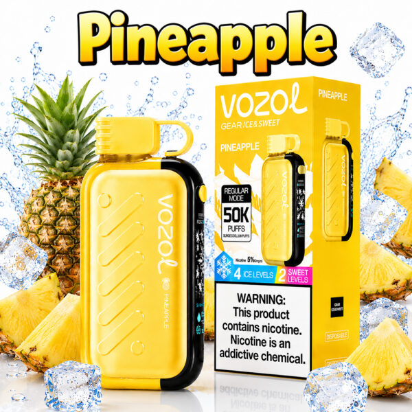 پاد یکبار مصرف وزول گیر ۵۰۰۰۰ پاف آناناس Vozol 50K Puffs Pineapple