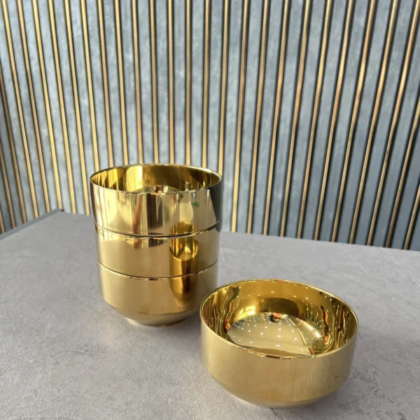 کاسه استیل طلایی کد 66-0611 وارداتی