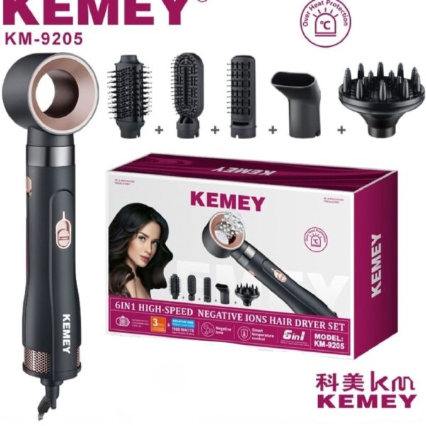 سشوار حرفه ای 6کاره کیمی مدل KM-9205 ‏