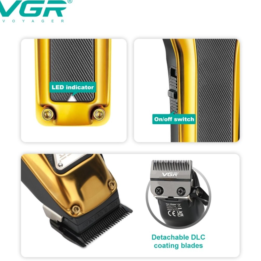 ماشین اصلاح حجم زن مناسب موی سر و صورت وی جی آر VGR V-135 (x) - تصویر 4