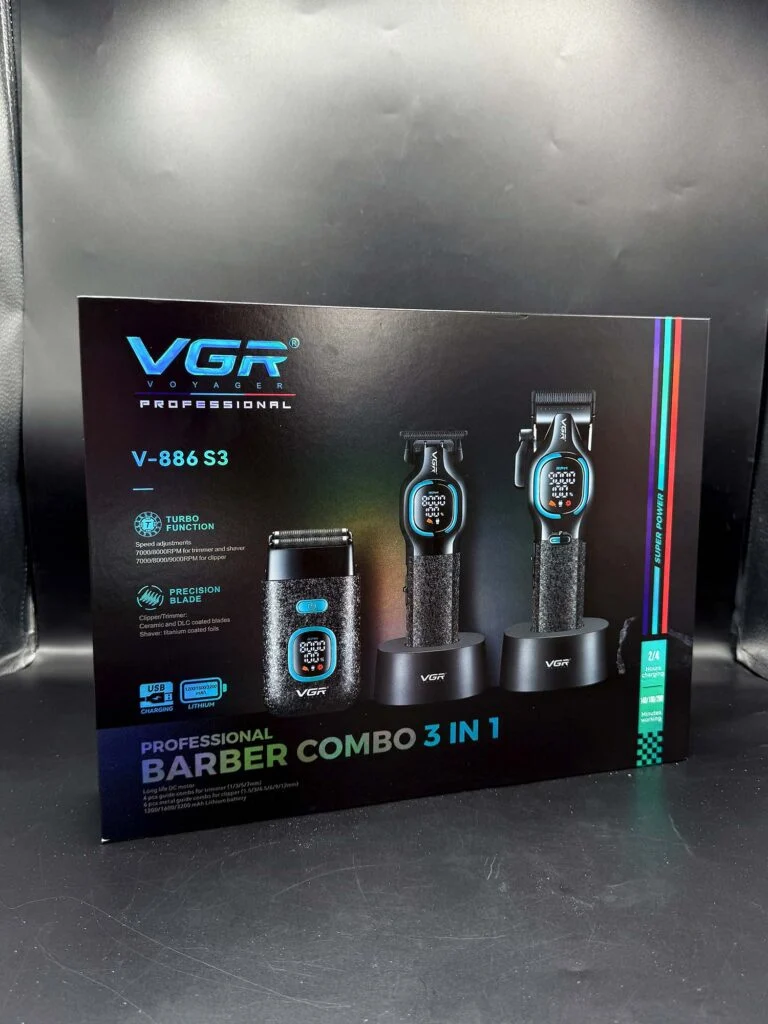 ست 3عددماشین اصلاح،خط زن و شیور وی جی آر مدل V-886 S3 (AR) - تصویر 5