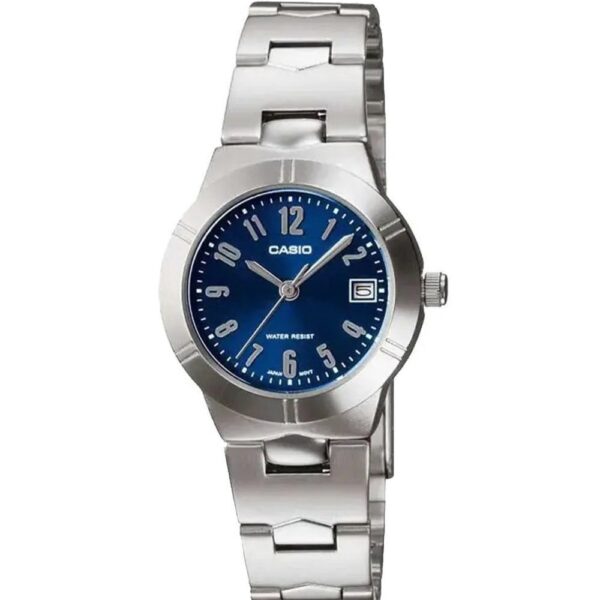 ساعت مچی زنانه کاسیو CASIO LTP-1241D-2A2 با صفحه آبی و بند استیل