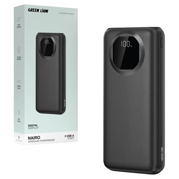 پاور بانک گرین لاین Nairo GL-PX39 GNNAR20PB 12W ظرفیت 20000 میلی آمپر ساعت