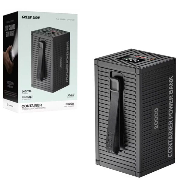 پاور بانک فست شارژ گرین لاین Container GL-PX61 با ظرفیت 20000 میلی‌ آمپر ساعت