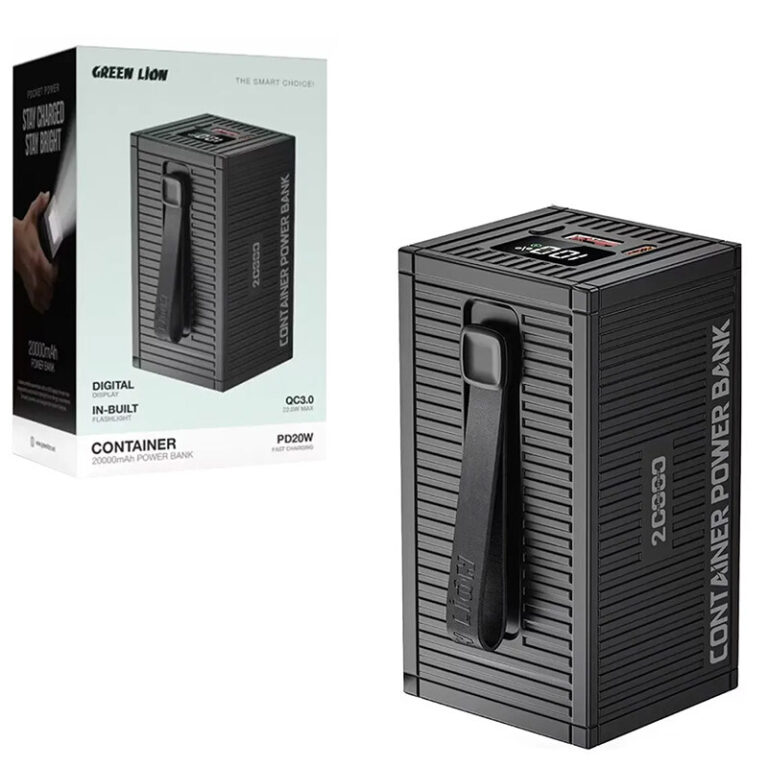 پاور بانک فست شارژ گرین لاین Container GL-PX61 با ظرفیت 20000 میلی آمپر ساعت
