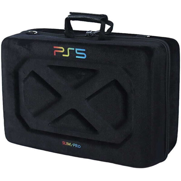 کیف کنسول بازی دوکاره PS5 Pro / Slim نخل مخملی + نگهدارنده هدست