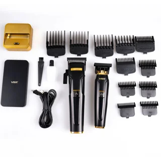 ست ماشین اصلاح موی سر و صورت وی جی ار مدل V-694 بسته 2 عددی(MK)