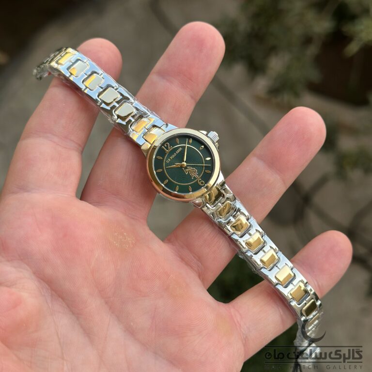 ساعت مچی زنانه یو اس پولو USPA2153-04 بند استیل دو رنگ