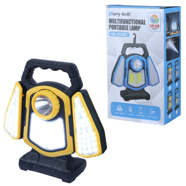 چراغ قوه شارژی خورشیدی Hurry Bolt مدل HB-0530C