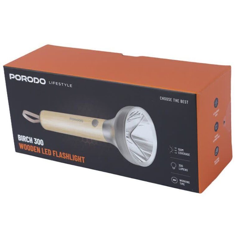 چراغ قوه شارژی پرودو مدل Birch 300 PDA90502