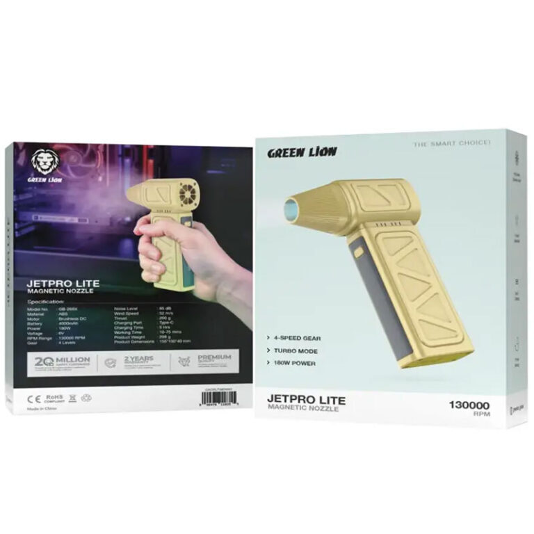 جت فن شارژی 180 وات گرین لاین مدل Jet Pro Lite