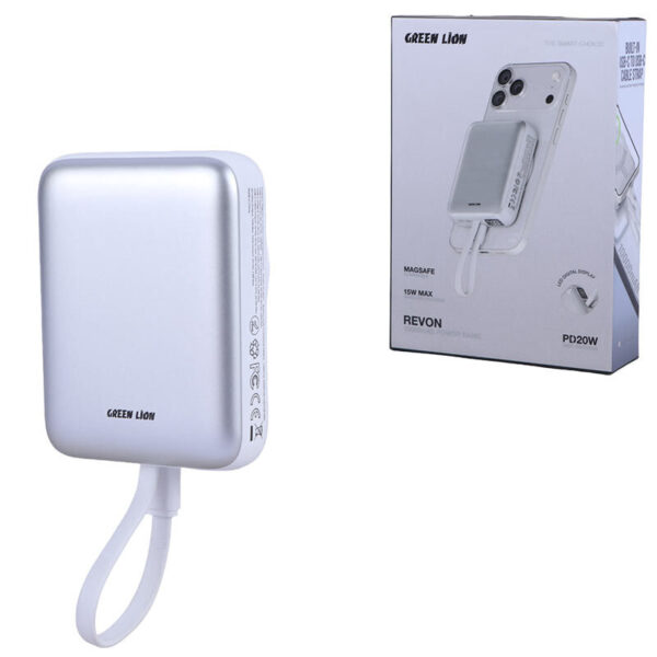 پاور بانک بی‌سیم فست شارژ گرین لاین Revon GL-PX57 با ظرفیت 10000mAh