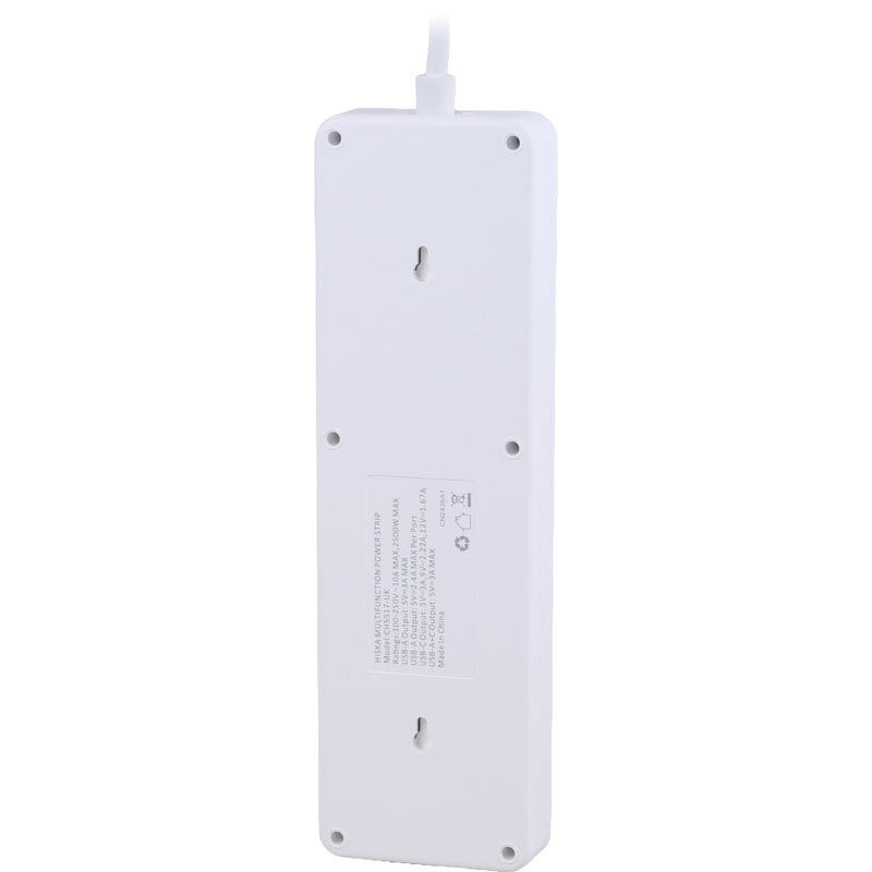چند راهی 5 خانه هیسکا CH-5517UK کابل 2m شارژر USB و Type-C - تصویر 3