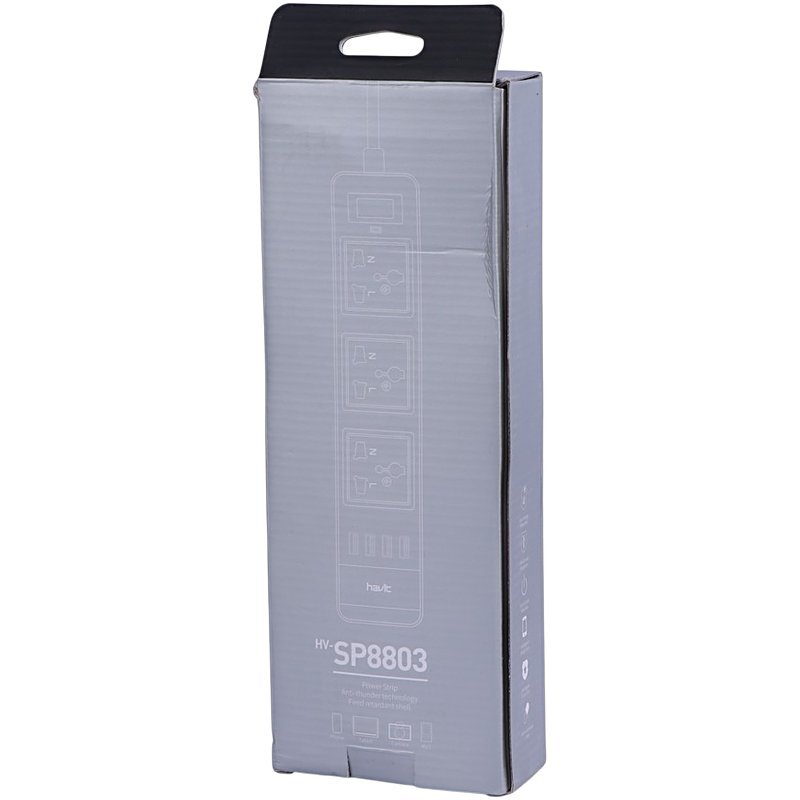 چند راهی 3 خانه ارت دار هویت HV-SP8803 با شارژر USB - تصویر 7