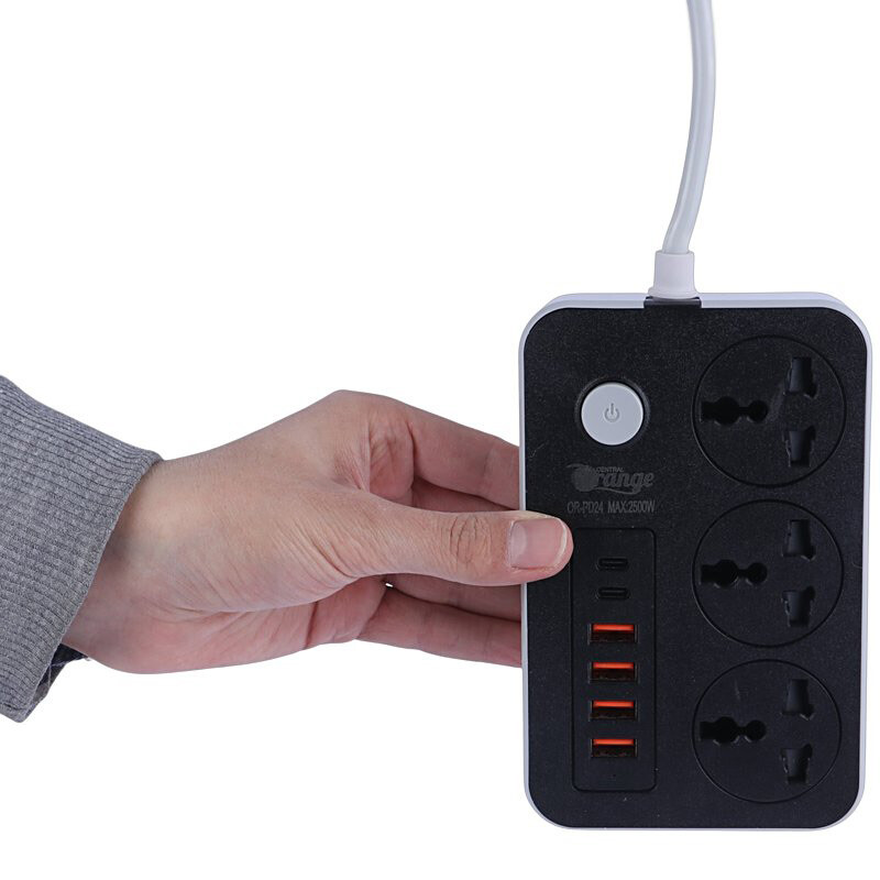 چند راهی 3 خانه اورنج OR-PD24 با کابل 2m شارژر USB و Type-C - تصویر 3