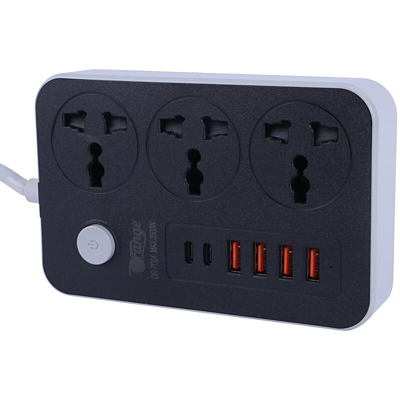 چند راهی 3 خانه اورنج OR-PD24 با کابل 2m شارژر USB و Type-C - تصویر 5