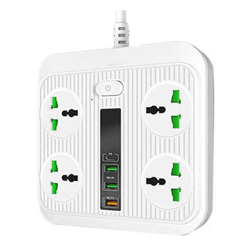 چند راهی 4 خانه ارلدام ES-SC05 با کابل 2 متری USB و Type-C - تصویر 3