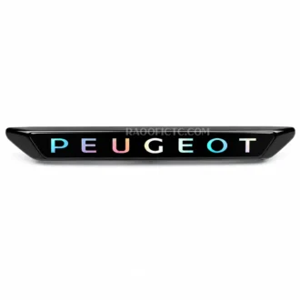 ورد پلیت سپر جلو پژو 207 مدل چراغ دار با طرح نوشته PEUGEOT