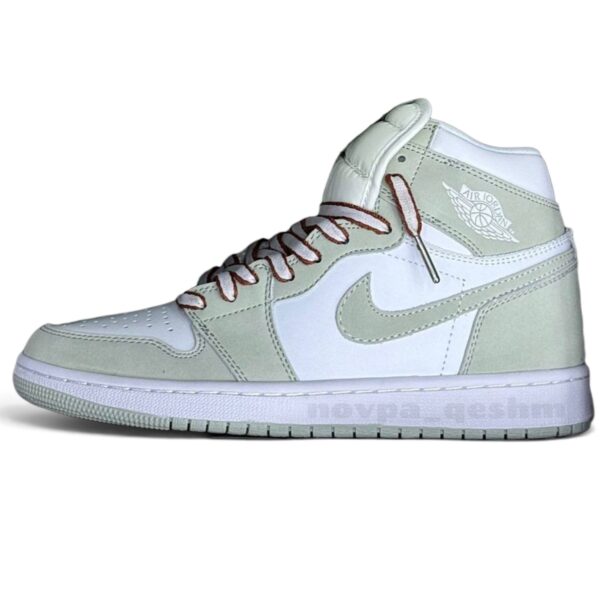 کفش کتونی زنانه نایک ایر جردن 1 ساقدار سی فوم (سبز ماچا) Nike Air Jordan 1 Retro High Seafoam