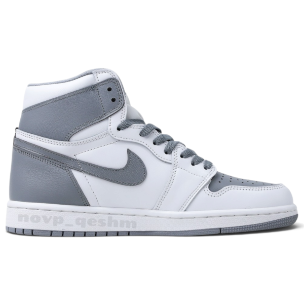 کفش کتونی نایک ایر جردن 1 ساقدار استیل طوسی سفید 'Nike Air Jordan 1 Retro High OG 'Stealth