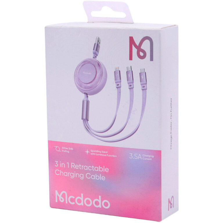کابل سه سر فست شارژ 15 وات مک دودو CA-3571 طول 1.2 متر