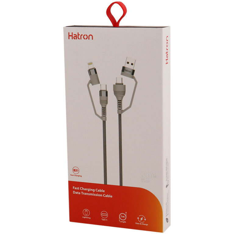 کابل شارژ چندکاره فست شارژ 5 آمپر هترون HC450P طول 1 متر