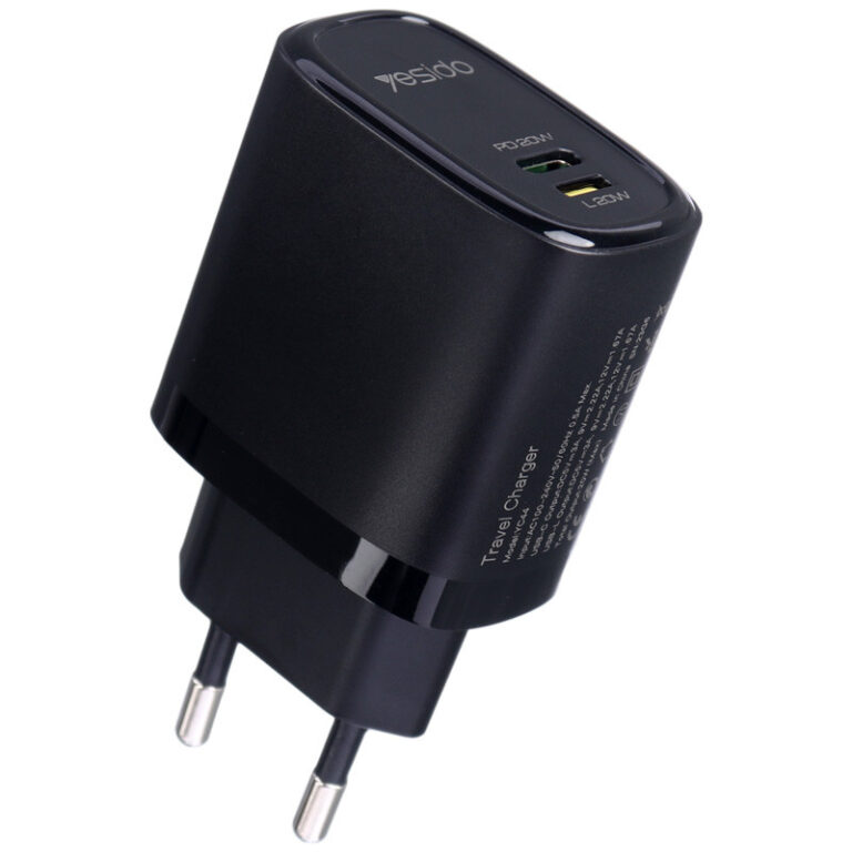 شارژر دیواری 20 وات یسیدو YC44 PD 3A + کابل تبدیل آیفونی