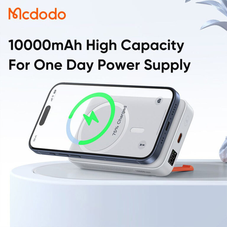 پاور بانک بی سیم فست شارژ مک دودو MC-510 PD 20W ظرفیت 10000 میلی آمپر ساعت