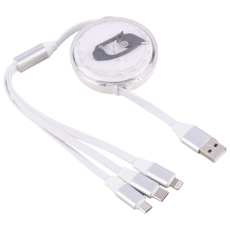 کابل سه سر فست شارژ 2.4 آمپر پرووان PCC118R طول 1.1 متر