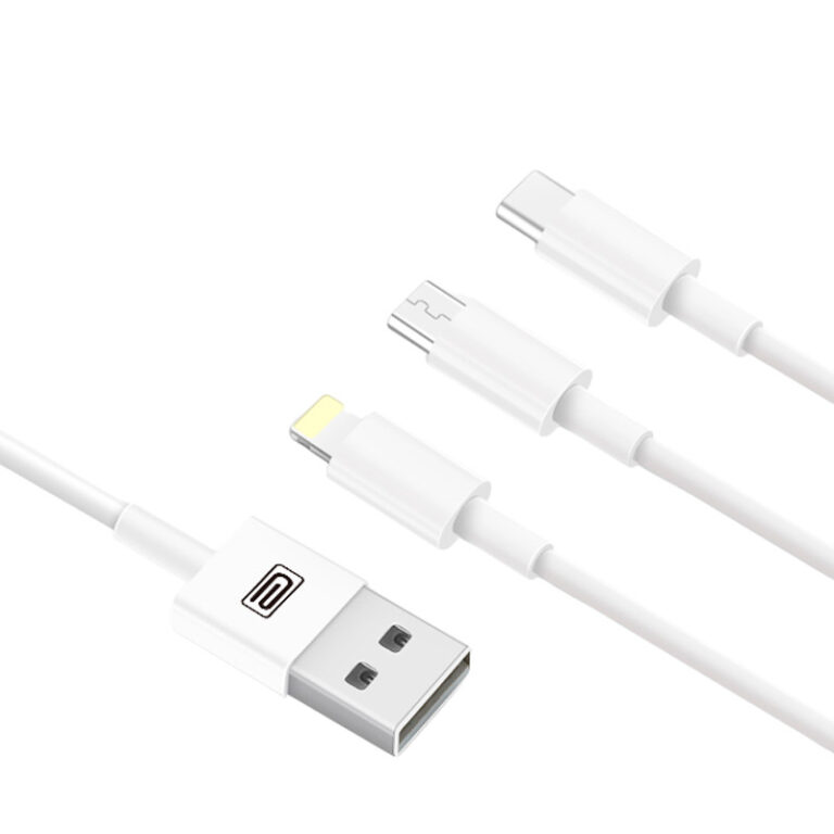 کابل سه سر فست شارژ 3 آمپر ارلدام EC-IMC018 طول 1.2 متر
