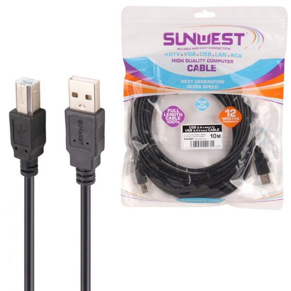 کابل پرینتر سان وست Sunwest طول 10 متر